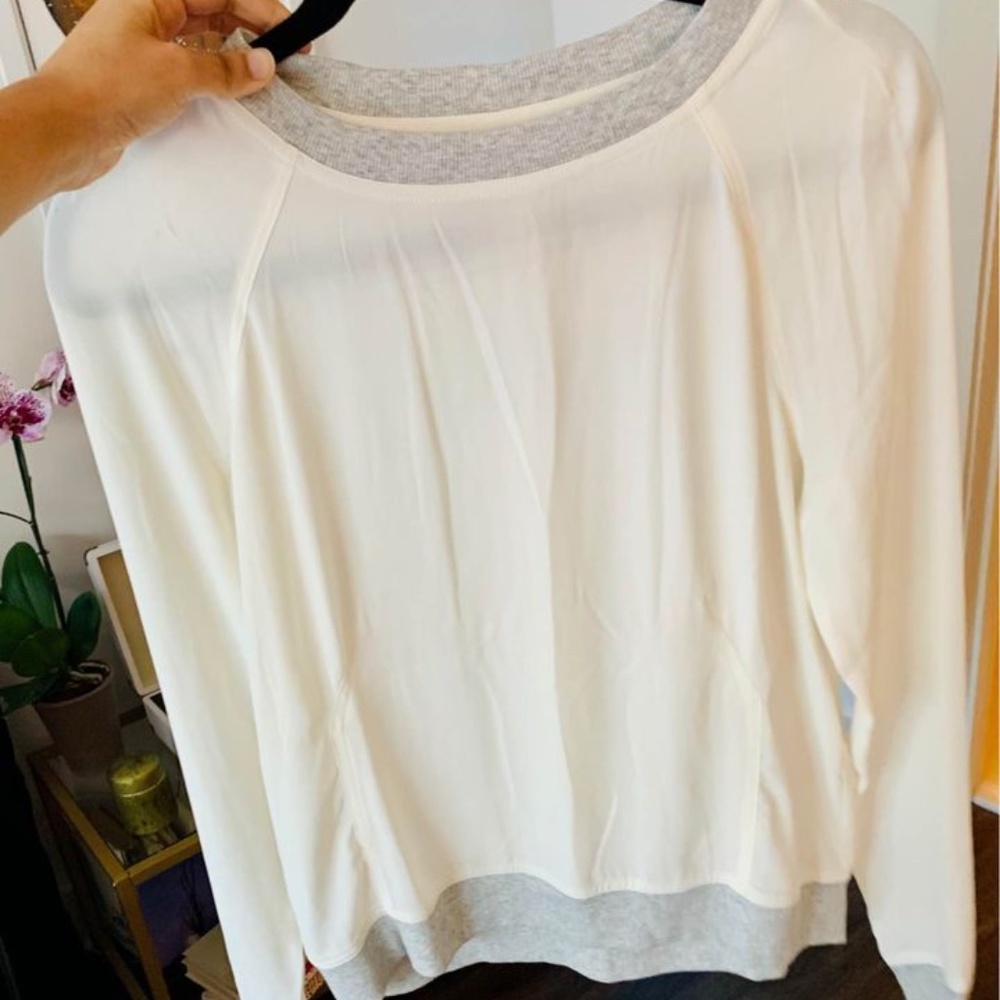 Lou & Grey White/Grey Blouse